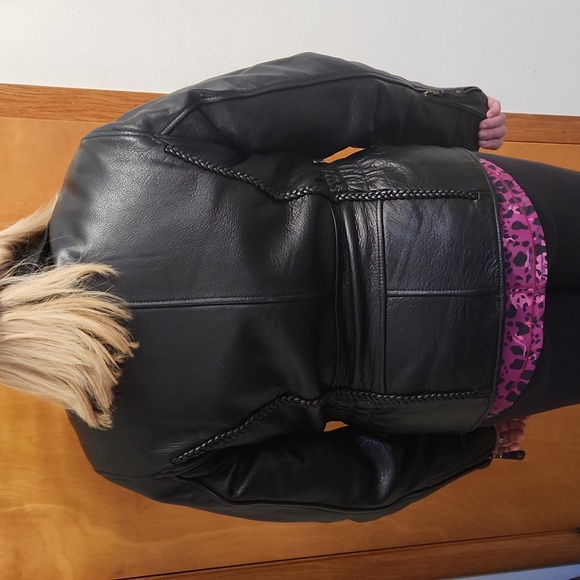 Womens Leather Jacket, American Rider, Medium - Picture 7 of 7